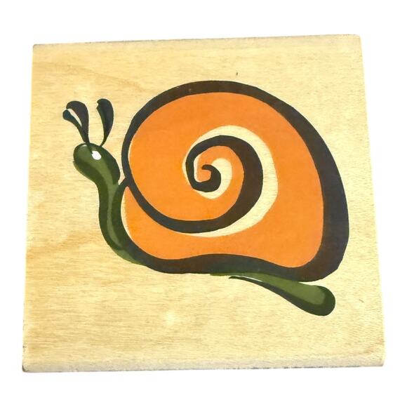 All Night Media Posh Impressions Snail Rubber Stamp - Picture 1 of 3